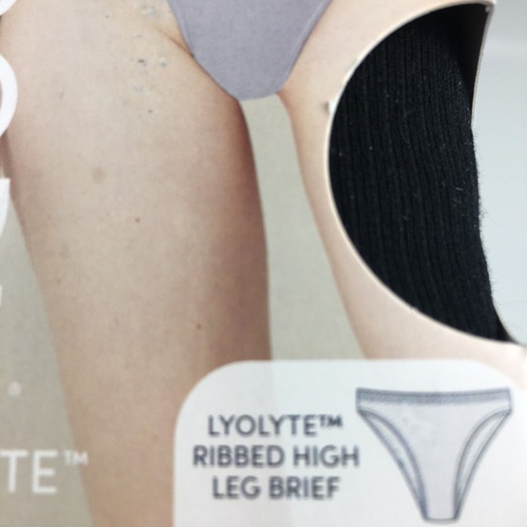 NIP BOODY Women's XL Lyolyte Ribbed High Leg Brief Black Seamless Soft bamboo - Picture 6 of 10